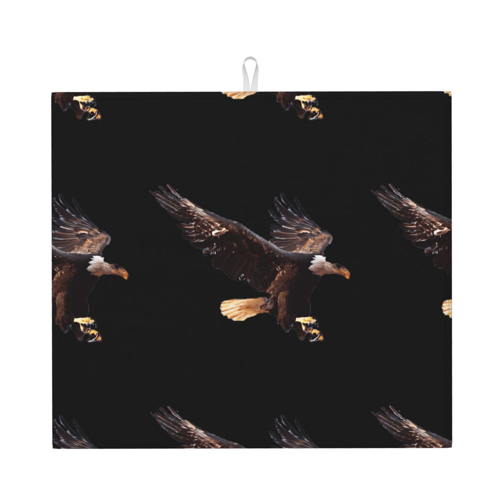 HJFCZH eagle Prints Kitchen Drying Mat – High-Capacity Absorbent Dish Cover, Engineered with 4x Weight Absorption, Durable Microfiber & Composite Foam Construction