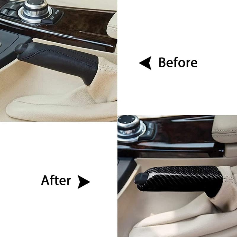 Copri Freno A Mano In Fibra Di Carbonio Per BMW 1, 3, 4 Serie E GT – Silicone Resistente, Look Lussuoso, Facile Da Montare