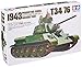 Produktbild TAMIYA 35059 1:35 Russischer KPz T-34/76 1942/43 (3), Modellbausatz,Plastikbausatz, Bausatz zum Zusammenbauen, detaillierte Nachbildung, grün, Mittel