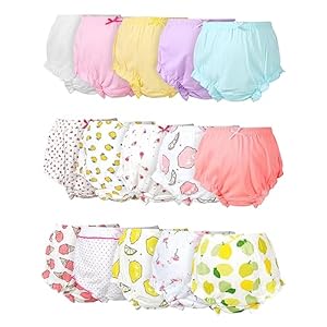 Mixweer 15 Pcs Diaper Covers for Baby Newborn Bloomers Ruffle Shorts Toddler Summer Assorted Panties Shorts Set for Boys Girls (Fresh, For 18-24 Months)