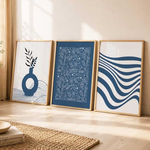 Image of HOTHOUSE Boho Painting Home Decorative Wall Art poster With Frame For Living Room Hotel Wall Decor Digital Reprint Set of 3 (19X25 inch)