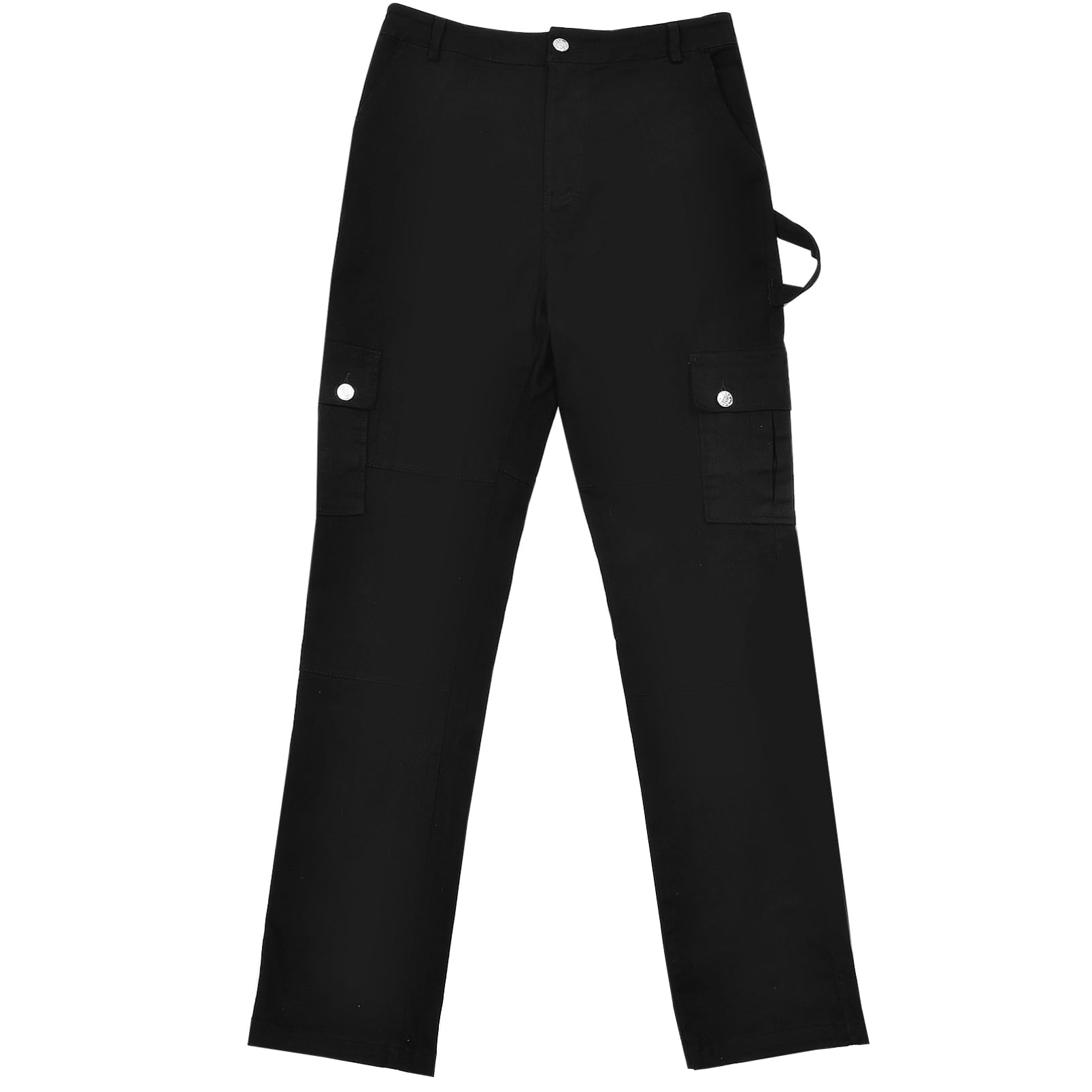 SOIMISS Cargo pour Femme Taille Haute Décontracté Baggy Extensible Jambes Larges avec Poches