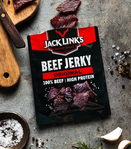Jack Link’s Beef Jerky Original – Proteinreiches Trockenfleisch vom Rind – Getrocknetes High Protein Dörrfleisch, 40g (1 er Pack)
