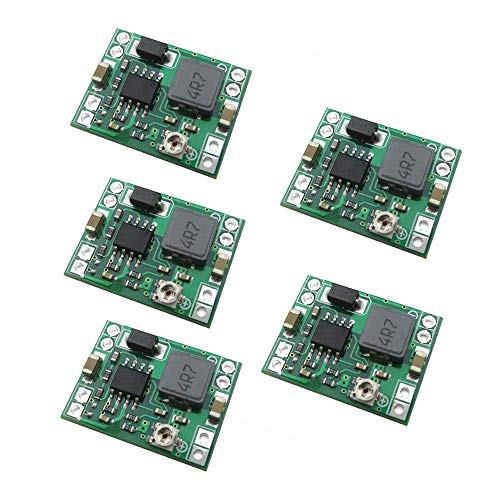 DollaTek 5Pcs MP1584EN Ultra pequeño CC-CC de Potencia 3A Descender módulo Ajustable Buck convertidor de 24V a 12V 5V 9V 3V para Arduino