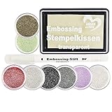 embossing stempelkissen selber machen mit farblosem Stempelkissen für transparente Motive