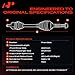 A-Premium Pair (2) Front CV Axle Shaft Assembly Compatible with Jaguar X-Type XType 2002-2008, Driver and Passenger Side Replace# C2S29729, C2S29731