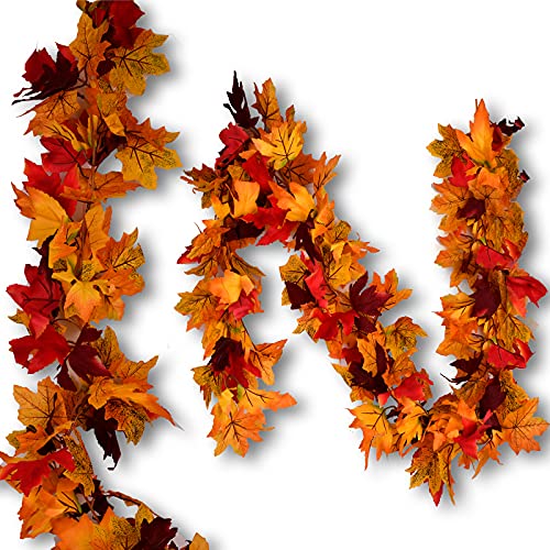 FilmHoo Fall Decorations/Decor-2 Pack Fall Thanksgiving Garland Maple Leaves Decorations for Home,5.9ft/Piece Artificial Colorful Maple Foliage Garland for Fall/Autumn Indoor & Outdoor Decor FilmHoo Fall Decorations/Decor-2 Pack Fall Thanksgiving Garland Maple Leaves Decorations for Home,5.9ft/Piece Artificial Colorful Maple Foliage Garland for Fall/Autumn Indoor & Outdoor Decor