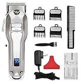 AUDOC Professional Cordless Hair Clippers for Men Rechargeable Beard Trimmer Low Nosie Home Barber...