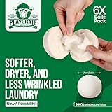 Wool Tumble Dryer Balls - 6 Pack Organic Laundry Fabric Softener - Reduce Drying Time, Wrinkles & Static Cling - 100% Hypoallergenic New Zealand Wool - Image 5