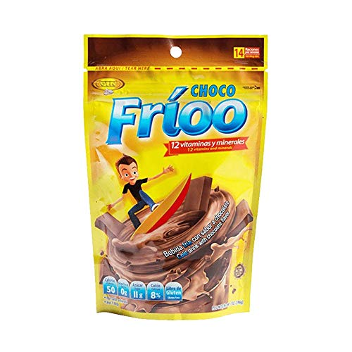 Choco Fríoo | Chocolate Powder Drink Mix 7 oz Pouch | 2 Pack | 12 Vitamins & Minerals, Gluten Free