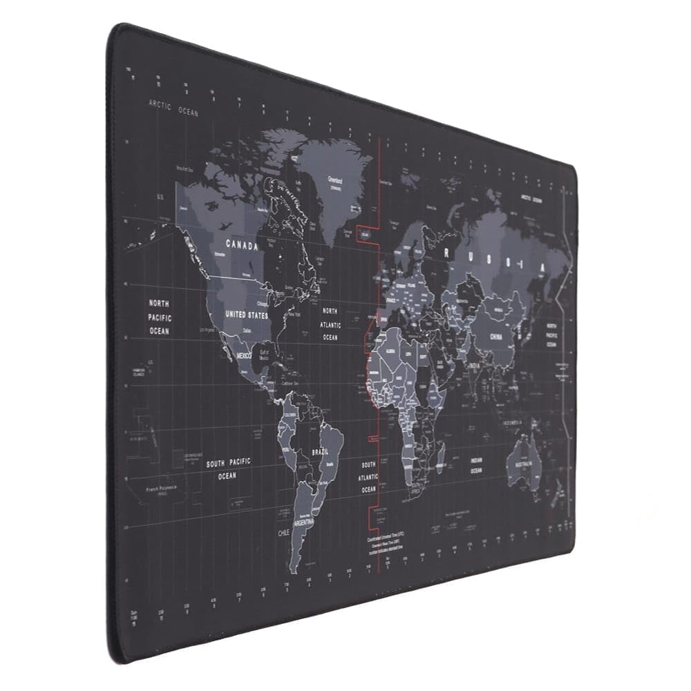 Y MOX World Map Extended Anti Slip Rubber Gaming Stitched Mouse Pad Desk Mat for Computer Laptop (Black, 890L x 400B x 2H mm) (B0CV5FNJTT) Amazon Price History, Amazon Price Tracker