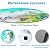 12" Outdoor Clock Waterproof - Beach Coastal Theme Nautical Blue Wall Clocks for Patio Pool Garden Bathroom Decor,(Glass)