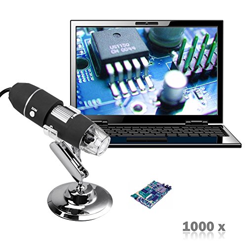 USB 2.0 Handheld Digital Microscope 2 MP 1000 x 8LED Zoom numérique USB Loupe endoscope Caméra vidéo avec support pour Win XP/Vista/Win 7