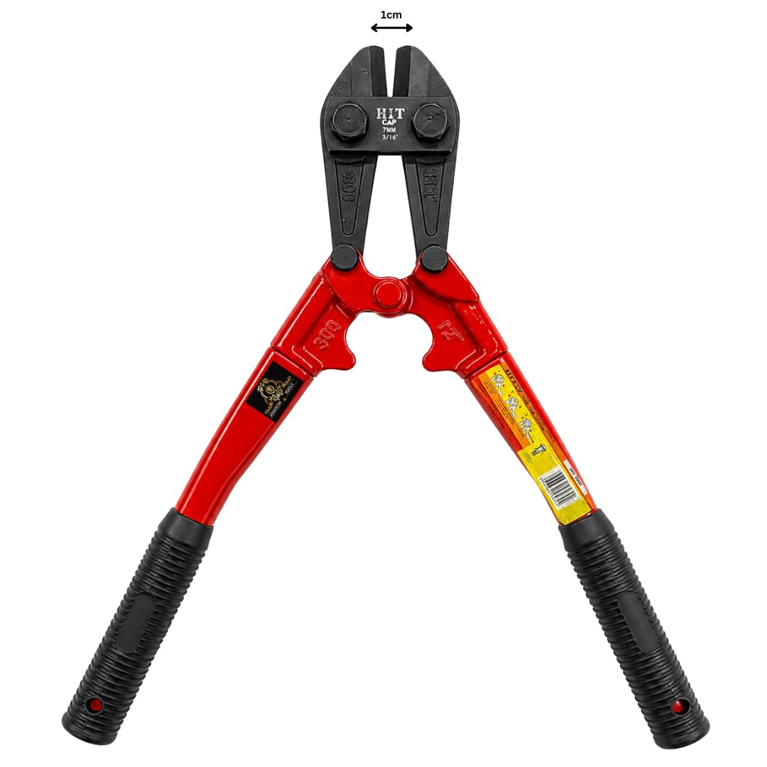 Johnson Tools 12" Bolt Cutter 300mm β CRV Sharp Jaw with Ergonomic Grip for Cutting Gold Silver Biscuits, Bolts and Rods 1