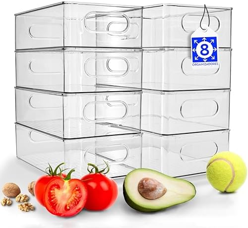 TENDEN Kit Organizadores Acrílicos Empilháveis (8 Unidades) Caixa...