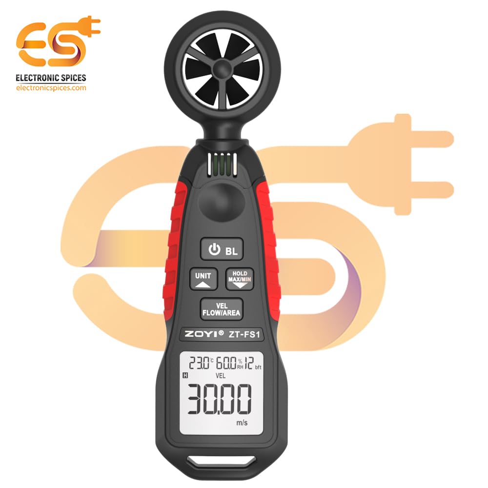 Electronic Spices ZT-FS1 Handheld Anemometer LCD Digital Wind Meter 4