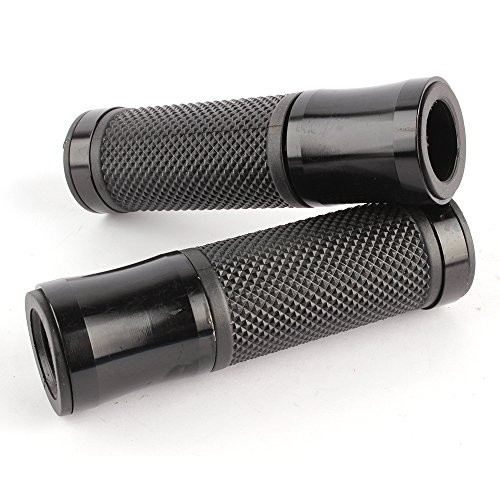 Pair Of 7/8" 22Mm Motorcycle Cnc Aluminum Rubber Gel Hand Grips Handlebar For Sports Bike Chopper Cruiser Bike #TOP3