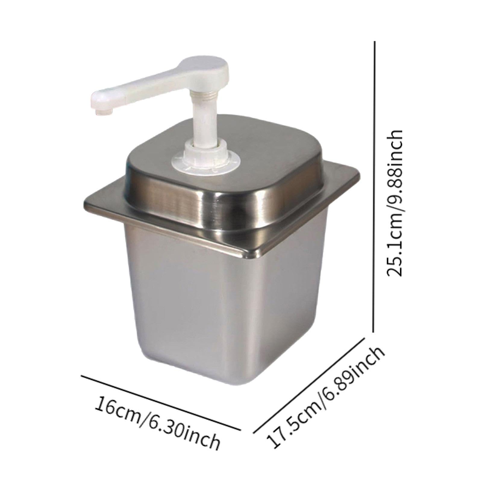 Botella con Dosificador de 2,3 L para Salsas Y Condimentos, Dispensador Manual para Cocina Y Bar, 10cc