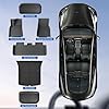 Weize Floor Mats for Tesla Model Y 5-Seat 2021-2023 2022 2024 All Weather TPE Cargo Liner Floor Mats and Cargo Trunk Mats Accessories, Set of 6 Mats (Not Fit 7-Seat) #5