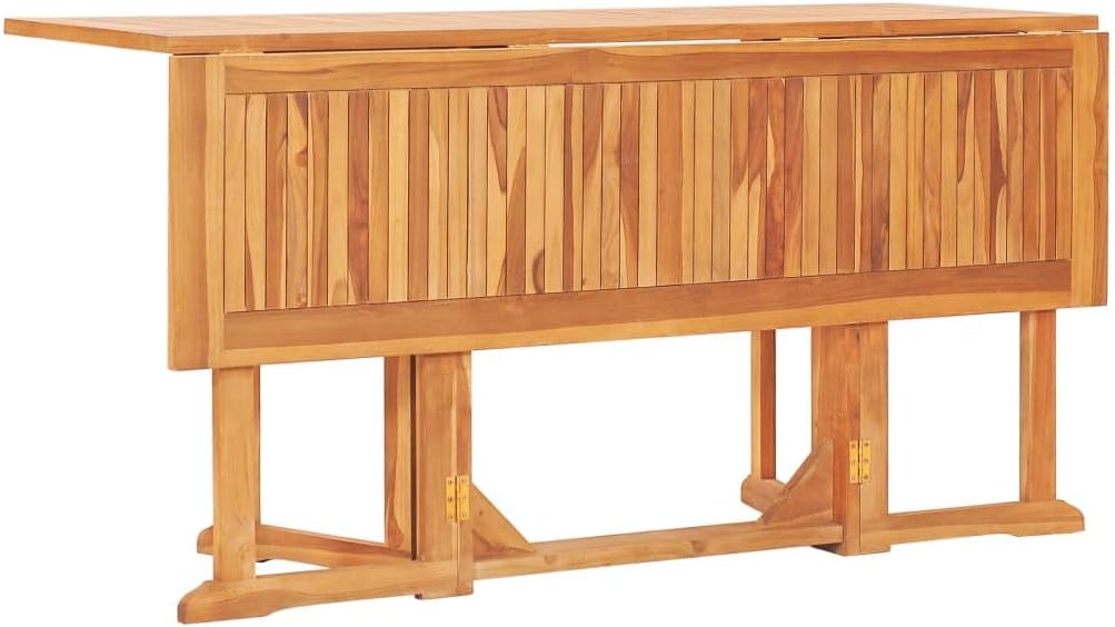 Folding Butterfly Patio Table,Outdoor Dining Tables,Dinette Tables,Display Tables,Garden Furniture,Snack Tables,Game Tables,for Patios,Decks,Lawns,Gardens, 59.1"x35.4"x29.5" Solid Teak Wood