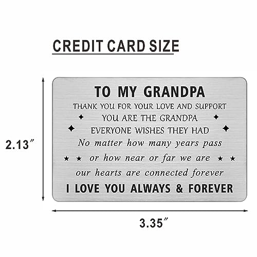 CPLJW to My Grandpa Gifts from Grandchild - Grandpa Birthday Card Gifts - Grandpa Wallet Card Gifts2