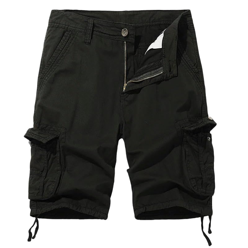 Pantalones cortos cargo sueltos de verano para hombre, estilo táctico de algodón cargo militar
