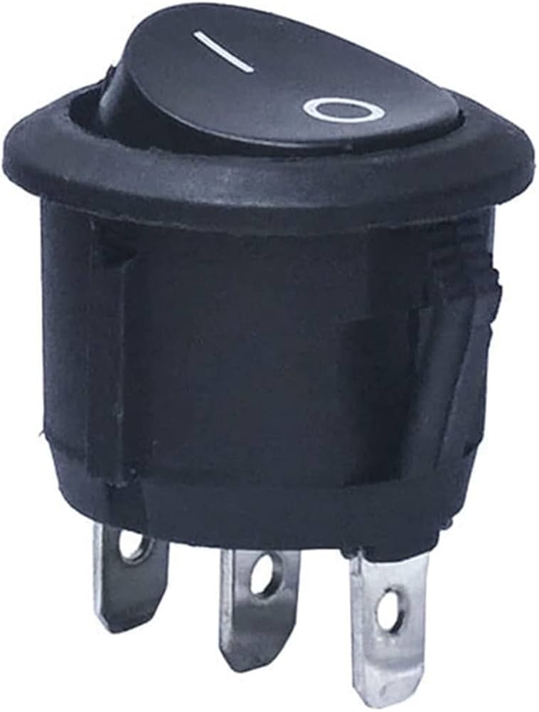 Switch Rocker Switch KCD1-105 23MM SPST 3Pin 250V 6A Round