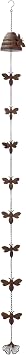 Red Carpet Studios Rain Chain Metal Hanging Outdoor Decor, 84 Long, Rustic Brown Beehive and Leaf Design