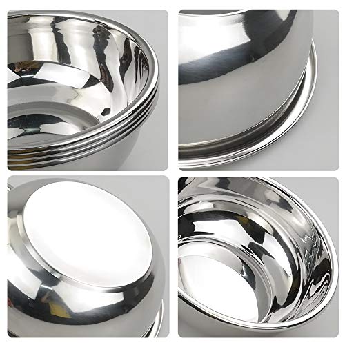 4 Packs de Tazones Mezcladores de Acero Inoxidable, 9.6" x 3.5" miniatura 3
