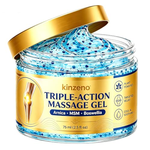 Kinzeno Triple Action Massage Gel Cooling Muscle Rub Cream 2.5fl oz