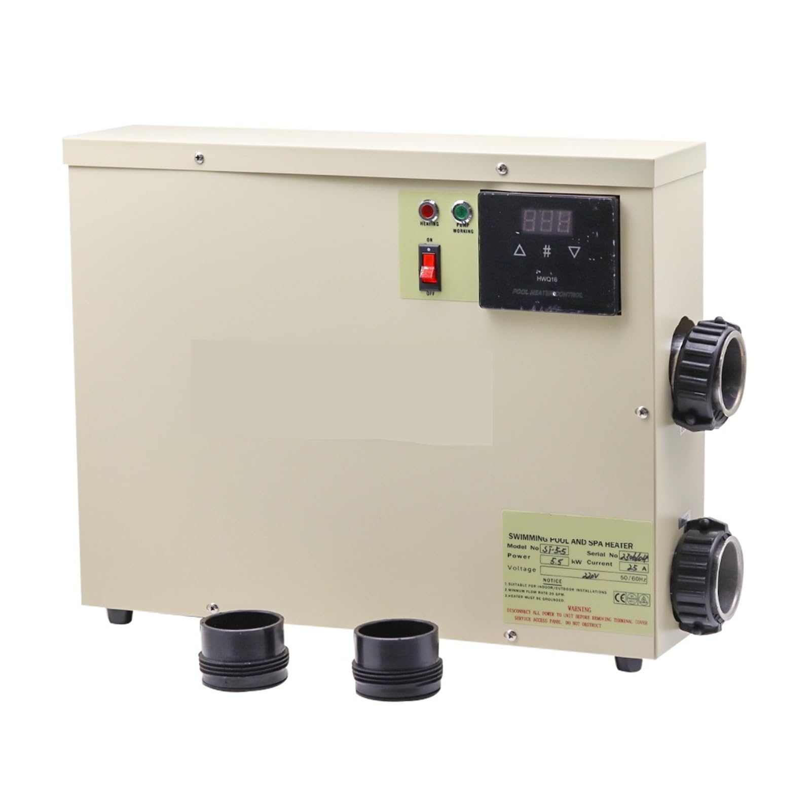 Scaldabagno da 15 kW for Piscina, Vasca da Bagno, termostato, Pompa di Calore elettrica ad Alta efficienza for vasche da Bagno, Mini Piscine, Spa Riscaldamento rapido ed efficiente(9KW 380)