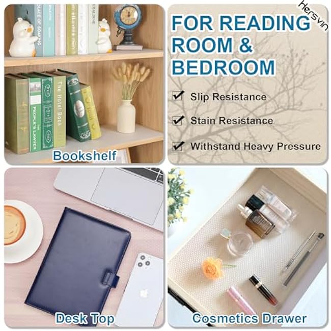 Shelf Liner, 24 x20' Non-Adhesive Drawer Liners EVA Kitchen Cupboard Cabinet Covering Undersink Mat Washable Fridge Lining Paper for Home Office (Clear/Dot)