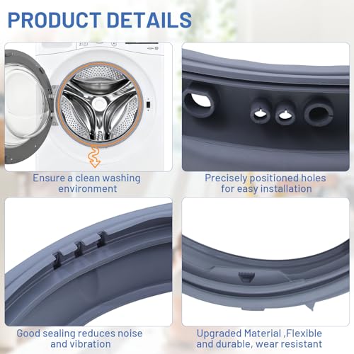 WM3001HRA WM2801HLA WM3001HPA WM3001HWA WM2901HVA Washer Door Boot Seal,Fit for Kenmore,for LG Front Load Washer Rubber Seal,MDS47123601 Replaces 1464249, AP4998888, PS3535209, EAP3535209 by Alinwirsy - Used condition - Image 5