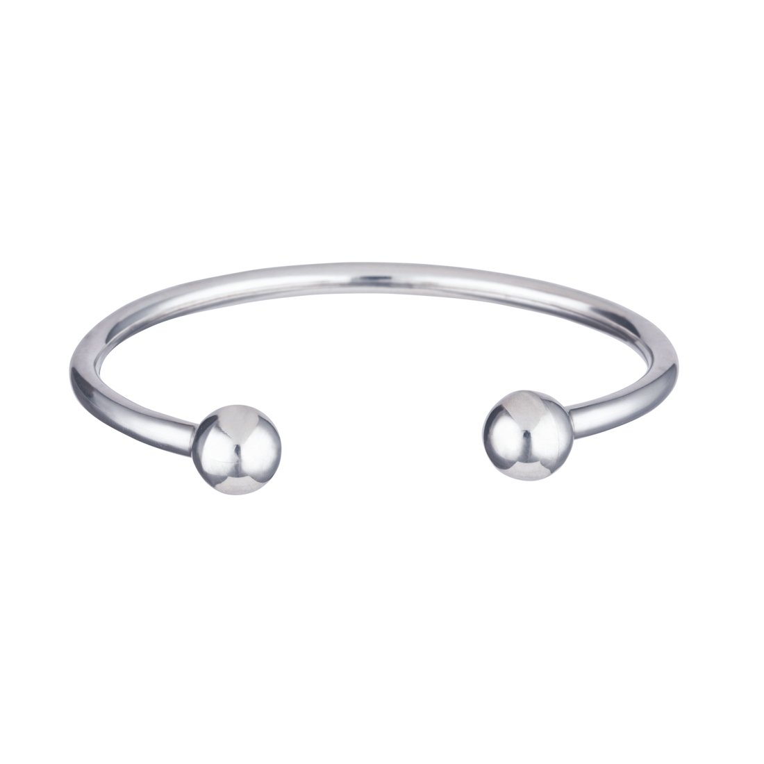 Silverly Pulseras de Plata de Ley para Mujer 925 Maciza | Brazalete de Torsión de Plata con Bola de 10mm | Pulseras Pequeñas para Chicas Adolescentes | Brazaletes Ligeros | Joyas para el Brazo