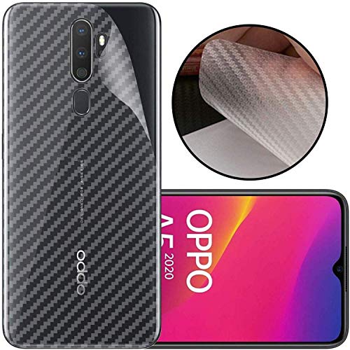 Image of Compatible with Oppo A5 (2020) Back Screen Protective Film Carbon Fiber Skin Transparent Screen Guard Sticker
