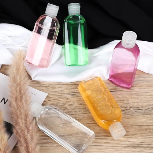 Craftisan 5 Pack 3.4 oz Clear Travel Bottles Kit for Toiletries, TSA Approved Travel Size Portable Refillable Containers Leak Proof Travel Accessories Essentials Set for Shampoo Conditioner Lotion - Image 3