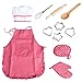 Toyvian Enfants Ensemble de Chef, Kits de Cuisine pour Enfants avec Chapeau de Chef Tablier Gant de Cuisson et ustensiles,11 pièces
