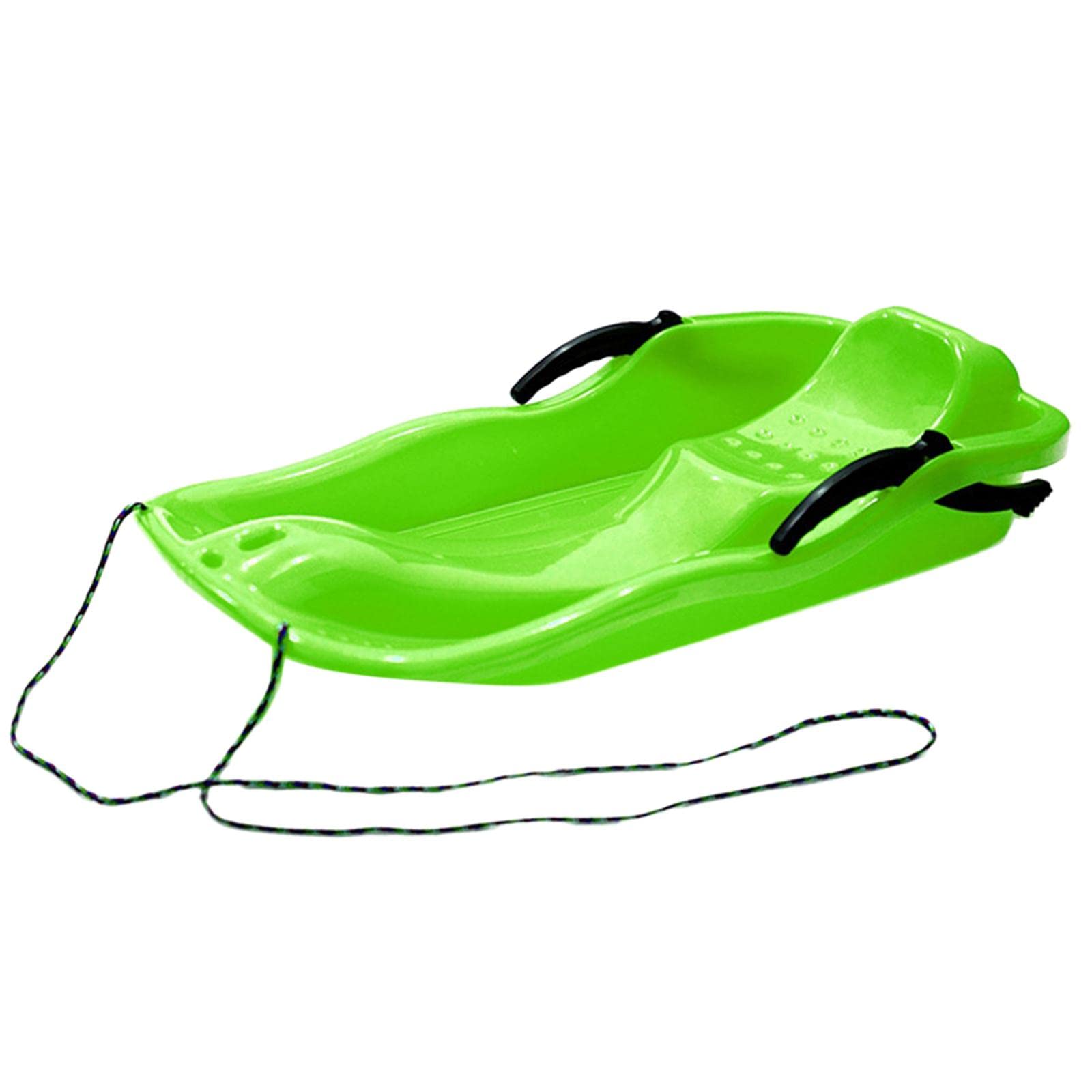 LOOM TREE® Snowboard Toboggan Rope Handles Brakes Snow Sledge Master for Winter Outdoor Green