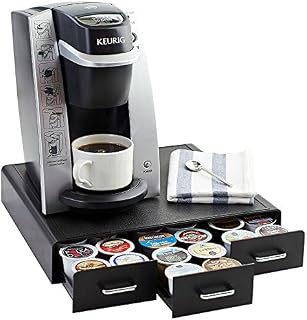 Amazon Basics Szuflada do przechowywania kapsułek do kawy typu K-cup, do 36 kapsułek, czarna