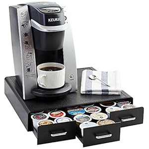Amazon Basics Coffee Pod Storage Drawer for K-Cup Pods, 36 Pod Capacity, Black
