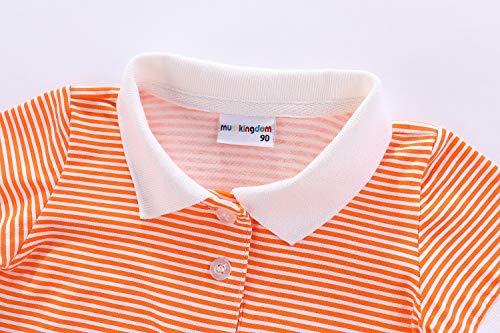 Image of Mud Kingdom Girls Short Sleeve Ruffle Pique Polo Uniform Top Stretch Lightweight
