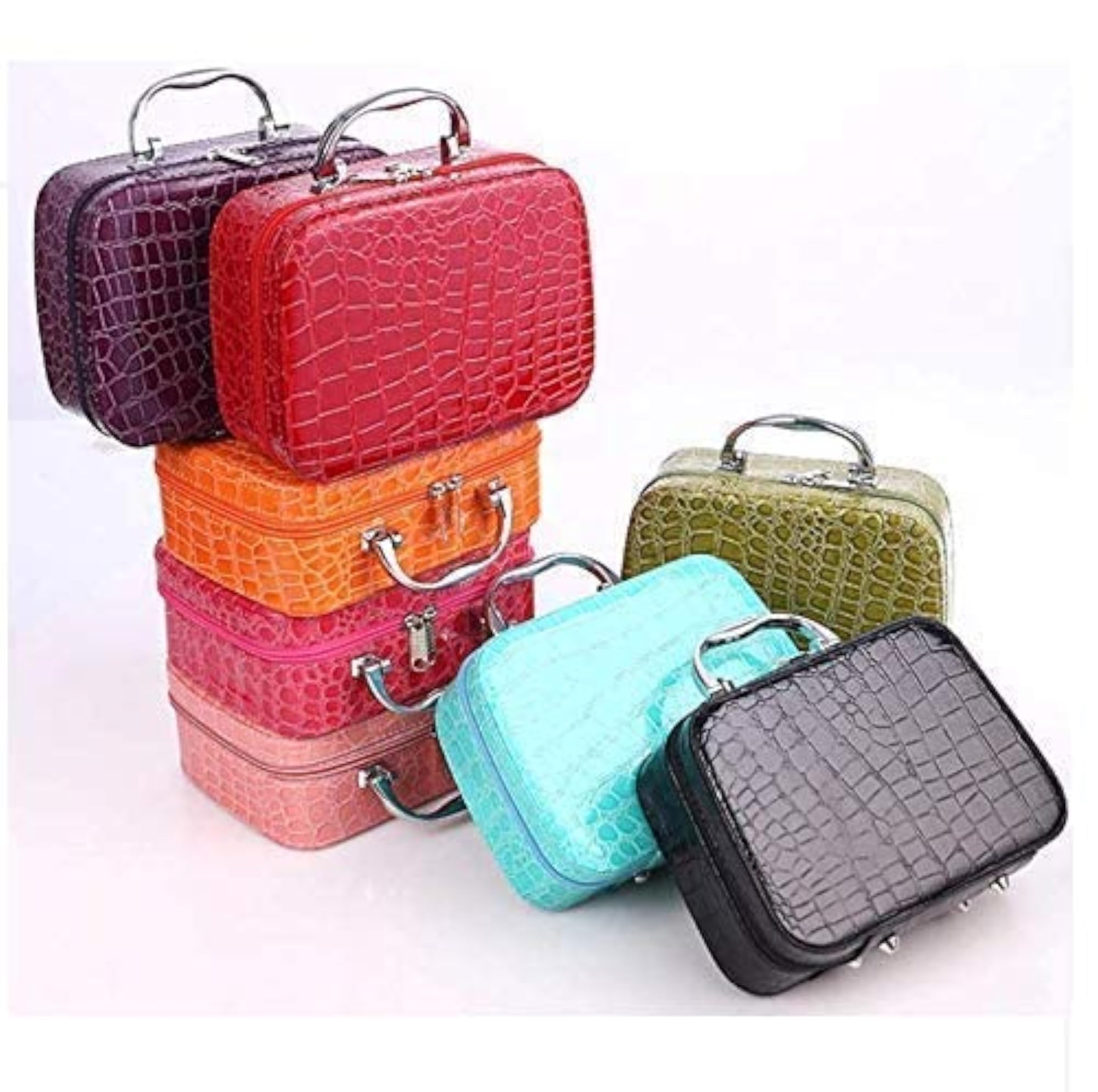 Stylish Cosmetic Storage Box with Magnifying Mirror