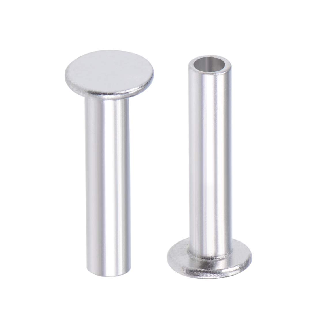 Aluminum Rivets - 100 Pack Semi-Tubular Rivets -7 Aluminum Rivets - 100 Pack Semi-Tubular Rivets -7