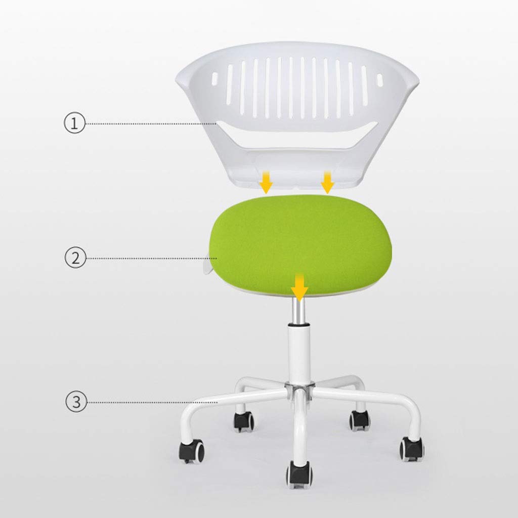 Sedia Da Ufficio Piccola Senza Braccioli, Comoda Con Supporto Lombare A Y E Seduta Regolabile In Altezza (43-55 Cm), Per Adulti E Bambini - 3