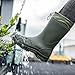 XUNRUO Mid Calf Garden Rain Boots for men and women,Waterproof Outdoor shoes Slip Resistant Fashion Boots Green P 41