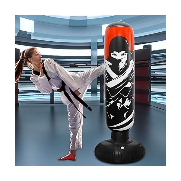 Zcaukya-Inflatable-Punching-Bag-5-FT-60-Inch-Inflatable-Ninja-Boxing-Bag-with-Stand-Bounce-Back-Karate-Punching-Bag-Free-Standing-Kickboxing-Bag-for-Kids-and-Adults Zcaukya Inflatable Punching Bag, 5 FT/ 60 Inch Inflatable Ninja Boxing Bag with Stand, Bounce-Back Karate Punching Bag, Free Standing Kickboxing Bag for Kids and Adults