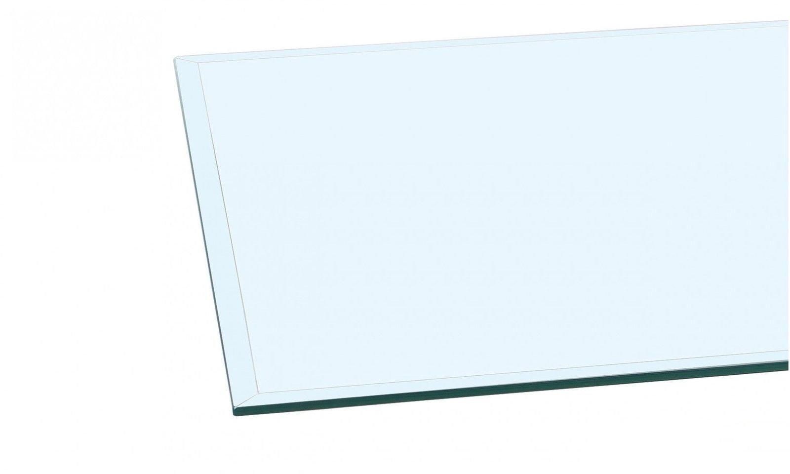 Euro Tische Glasplatte für Kaminofen und Tischplatte in 100x60cm Facettenschliff, Schutzplatte mit 6mm ESG Sicherheitsglas, Funkenschutzplatte, Glasboden für Kamin (Klarglas)