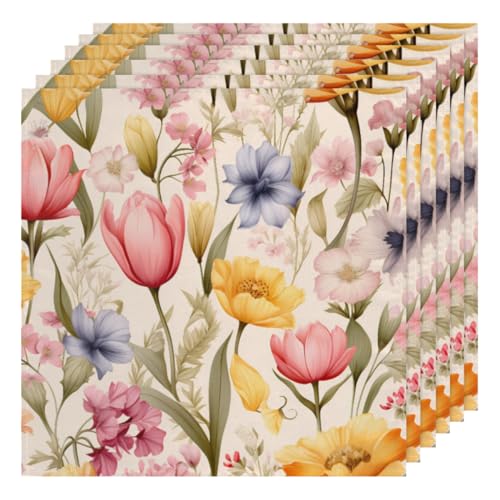 Servilletas de Tela Pack de 6, 20x20 pulg, Poliéster Multicolor miniatura 2