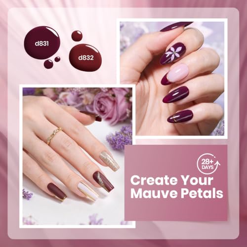Image of Beetles Purple Gel Polish Set, Burgundy Maroon Mauve Plum Fall Colors