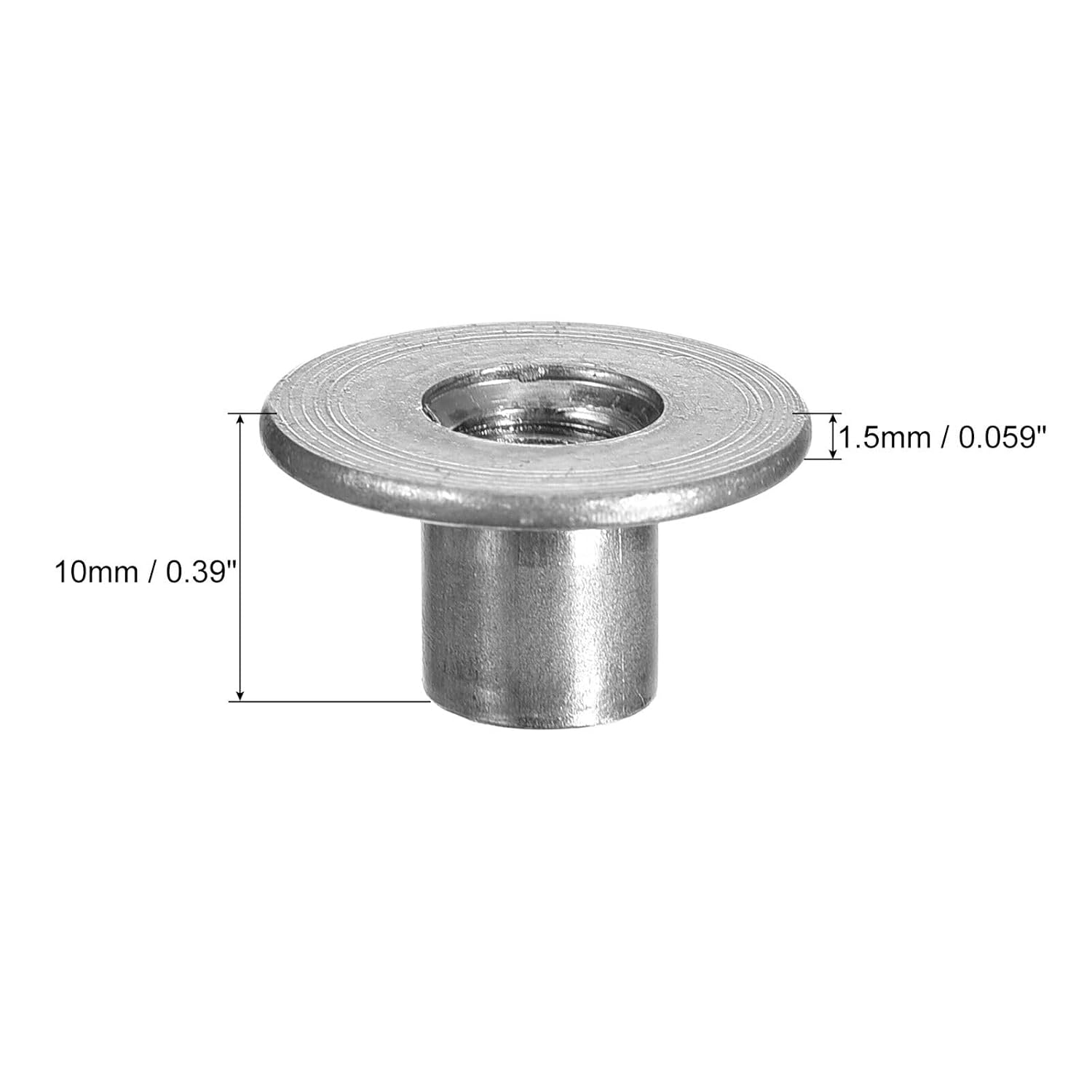 Tool Parts and Accessories M8 T-Nuts 24pcs Carbon Steel Tee Nuts Round Base Weld Nuts 10mm Height (#CN-140824-10010)